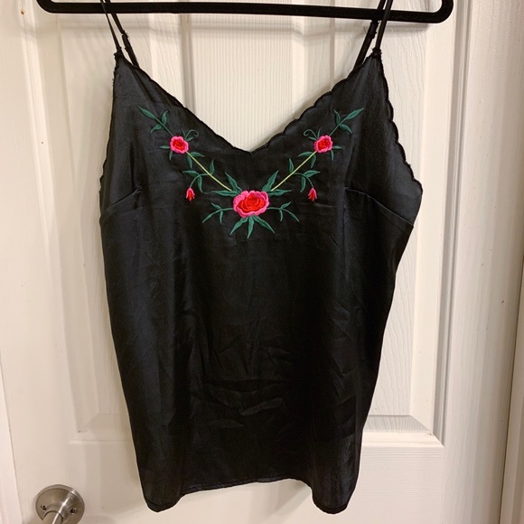 Embroidered Silk Cami - Picture 3 of 3